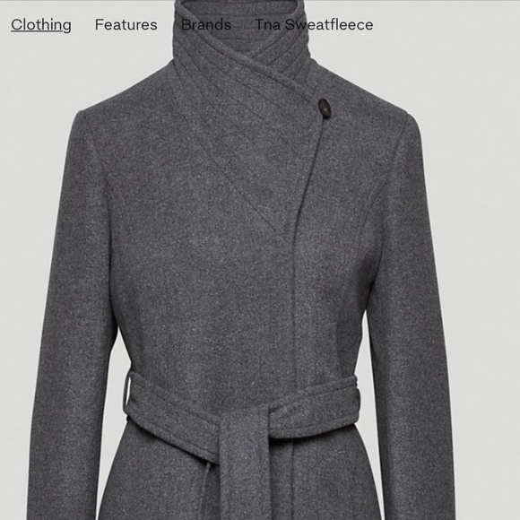Babaton The Connor Coat Button-up wool wrap coat - Picture 1 of 6